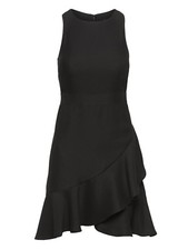 Banana Republic Ruffle Wrap Racerback Dress, Black SIZE 4           #326292 E812