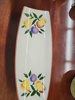 Stangl Fruit Bread Tray 15'' x 6'' Kay Hackett MCM 1940's LONG TRAY Hand Painted
