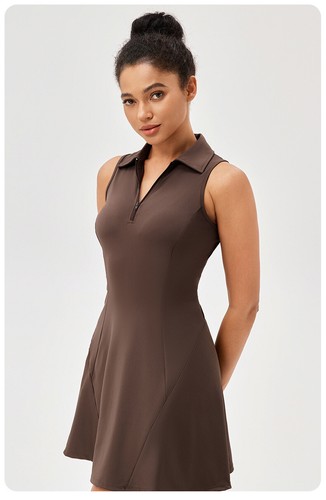 Women Tennis Dress Fitness Quick Dry Sports Athletic Breathable One Piece Dress - Picture 8 of 19