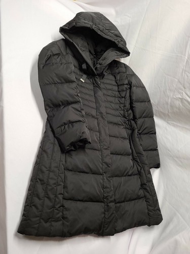Black Mia Fitted Puffer Coat 