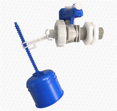 Dudley Hydroflo Equilibrium Float Valve - 1/2" BSP Plastic Tail Side Entry Valve For Toilet Cisterns
