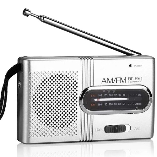 Portable Pocket AM/FM Radio Speaker Telescopic Antenna Battery Powered AUX C9I7