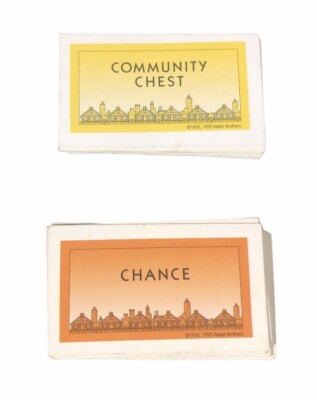 Monopoly Deluxe Edition Game Community Chest & Chance Cards 31 Replacement Piece