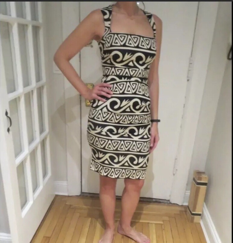 🌹Nicole Miller Silk Stretch Cocktail Dress Size 6-image