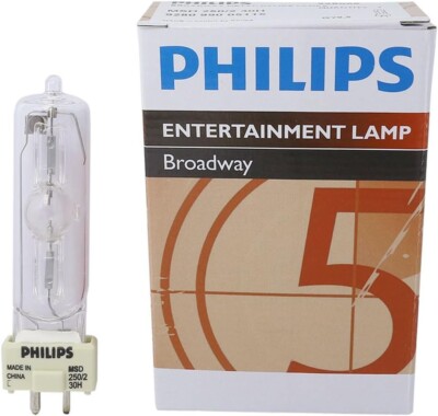 PHILIPS BROADWAY MSD 250/2 30H 250W METALLDAMPF ENTERTAINMENT LAMPE GY9,5 SOCKEL