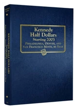 New Kennedy Half Dollars Coin Album 2003-2025 By Whitman JFK N P&D Proof + Blank