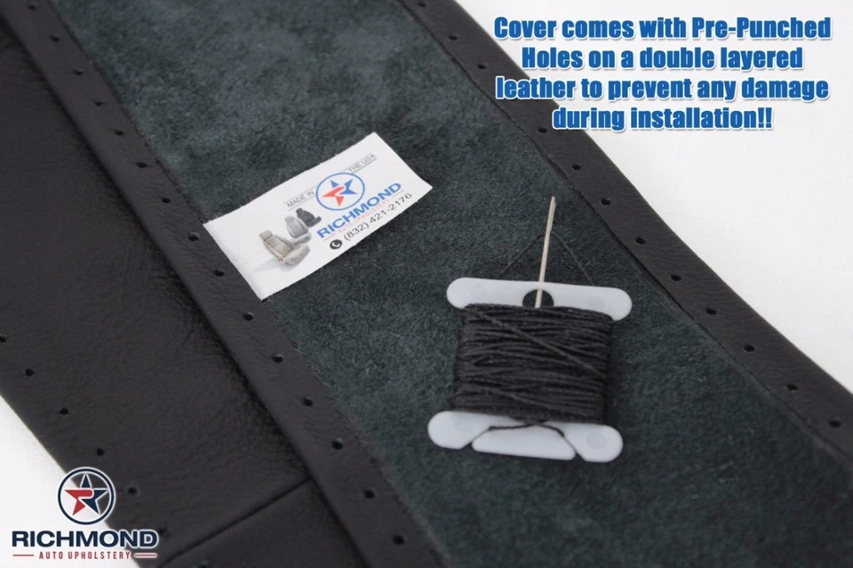 Envoltura de dirección de cuero para Dodge Ram 98-02 5,9 L Cummins turbo diésel 6 velocidades 4x4 Foto 4 de 4