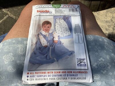  Burda Baby Schlafsack 2652 Start 3 Größen 45'' 55'' Schnittmuster ungeschnitten