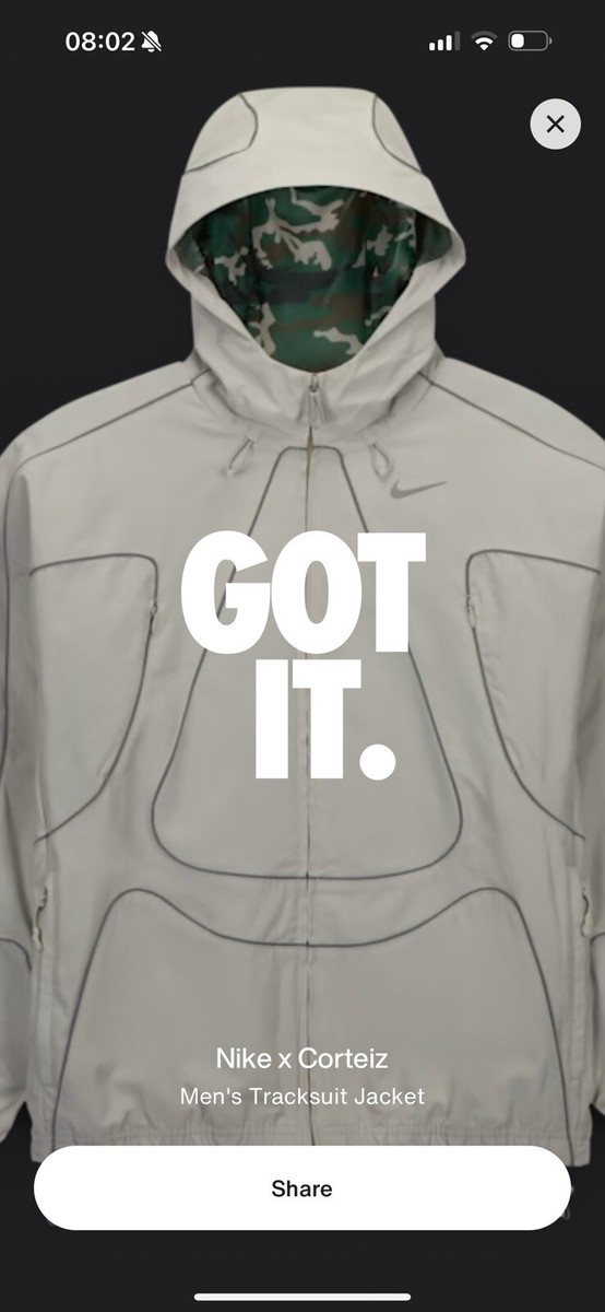 Nike x Corteiz NRG Tracksuit Jacket Light Bone/White Size Nike x Corteiz NRG Tracksuit Jacket Light Bone/White Size