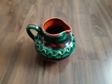Krug aus den 70 ern Glasur in rot schwarz&nbsp; T&uuml;rkis&nbsp; Modell Nummer nicht erkennen
