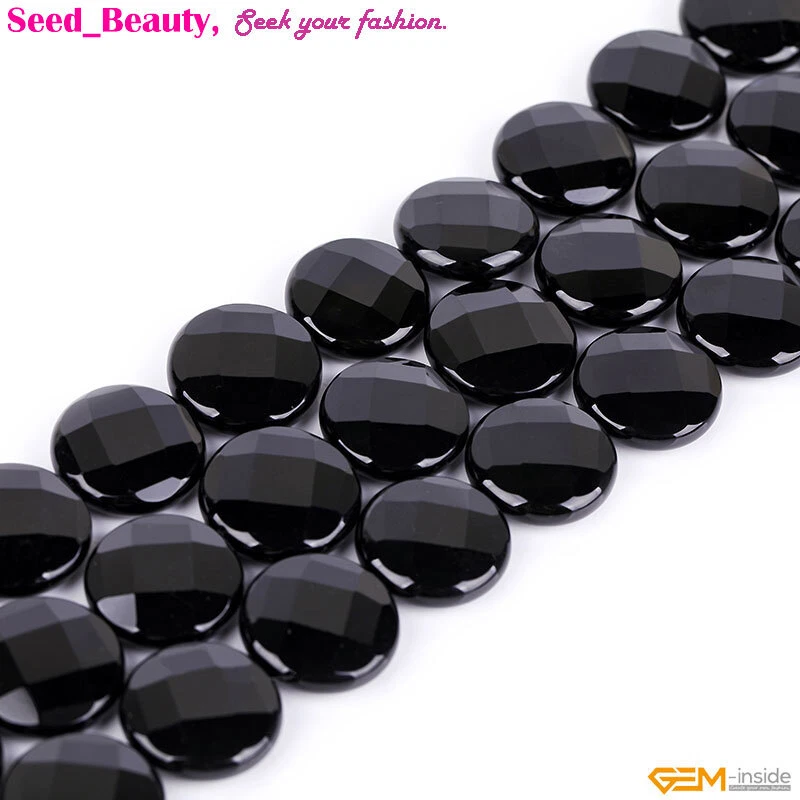 Cuentas De Concha Natural Cuadradas Planas Para Joyería - Tamaño 14 Mm, Color Negro, Pack De Más De 25 Piezas