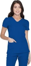 HeartSoul Break On Through Women Scrubs Top Shaped V-Neck 20710 Size Small