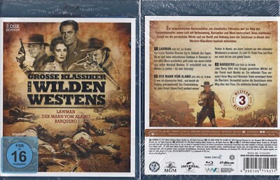 GROSSE KLASSIKER DES WILDEN WESTENS  --- Blu-ray --- 3 Filme --- Neu & OVP ---