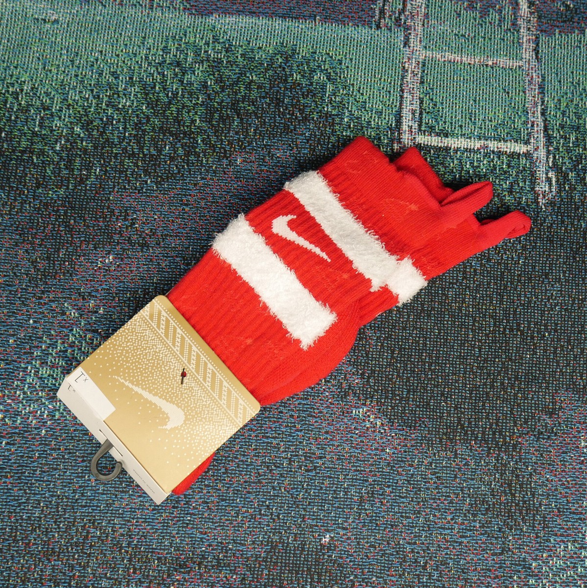 red nike elite christmas socks