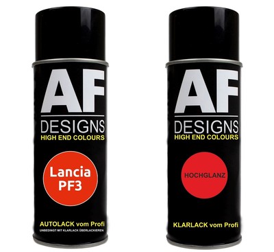 Spraydose für Lancia PF3 Electronic Orange Perl Basislack Klarlack Sprühdose