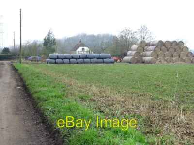 Foto 6x4 Strohballen auf Little Westwood Farm Lynsore Boden um 2007