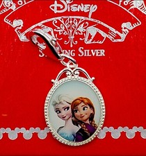 Disney Frozen Sisters Elsa and Anna Let It Go 925 Sterling Silver Pendant NEW 