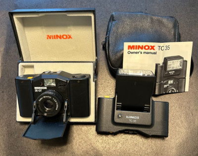 Minox GT 35mm Point & Shoot Film Camera with Case and Flash