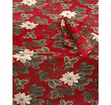 Bardwil Poinsettia Pine Table Runner  14" x 70" Size   Holiday Must Have 
