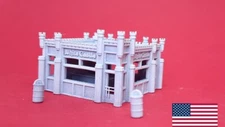 N Scale 1/160 Vintage White Castle, 2 garbage cans, unpainted resin gray