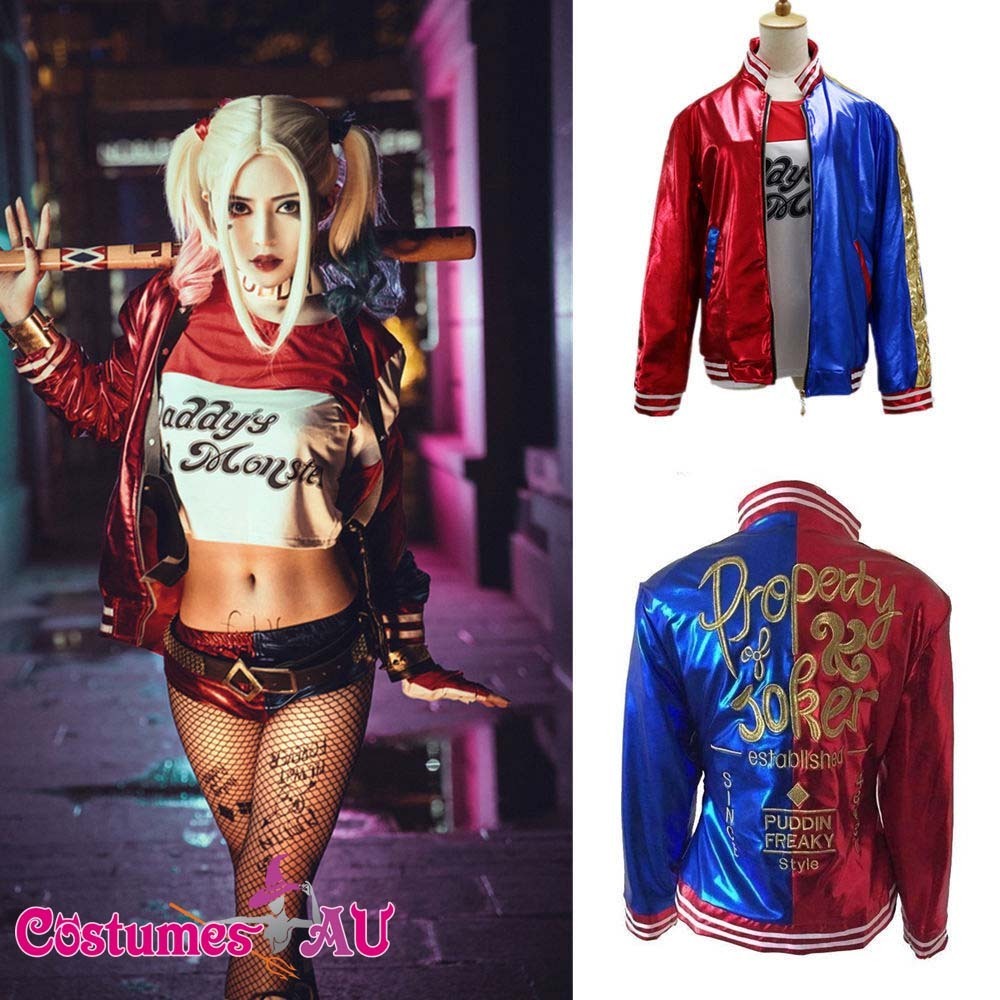 Ladies Harley Quinn Harlequin Suicide Squad Halloween Full Costume