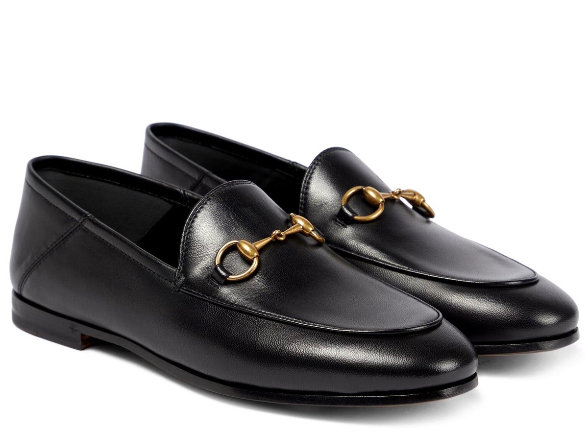 GUCCI Women's 'Brixton' Convertible Horsebit Loafers Black 36