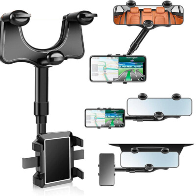 Rückspiegel Telefonhalterung 360° Drehbar Einziehbar Universal - Foto 8