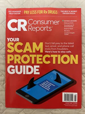 #ad #ad CR Consumer Reports Magazine YOUR SCAM PROTECTION GUIDE August 2023 NEW $7.99