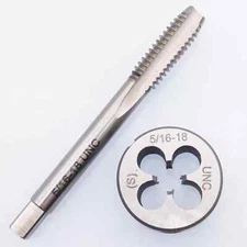 HSS 5/16-18 Tap & 5/16-18 Die Thread Right Hand Set 5/16"-18 UNC Thread Die
