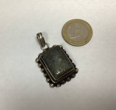 Pendentif Ancien En Argent 925 Et Pierre - Bijou Vintage à Identifier - Occasion