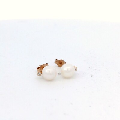 HONORA 10k Yellow Gold Freshwater White Pearl