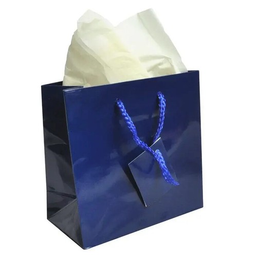 100 pcs 6.5" x 3.5" x 6.5" Glossy Euro Tote Gift Shopping Bags 7 Color Options - Picture 18 of 28