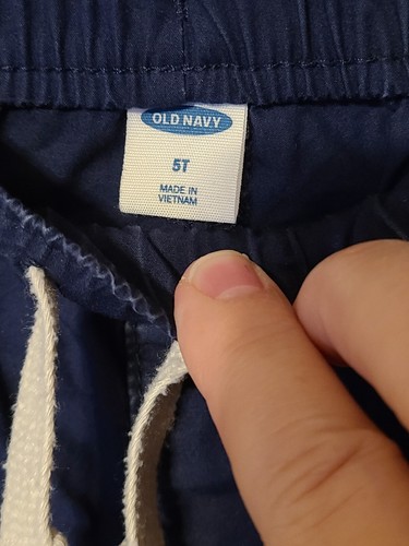 Old Navy Boys Navy Chino Shorts Size 5T- Pockets Drawstring Elastic Waist - Picture 2 of 8