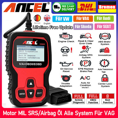 OBD2 Diagnosegerät Gerät Auto Alle System EPB ABS SRS Öl Reset Scanner für VAG 
