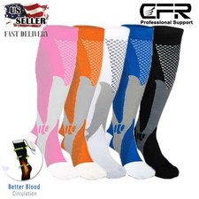 1-3 Pairs Copper Compression Socks 20-30mmHg Graduated Support Mens Womens S-XL