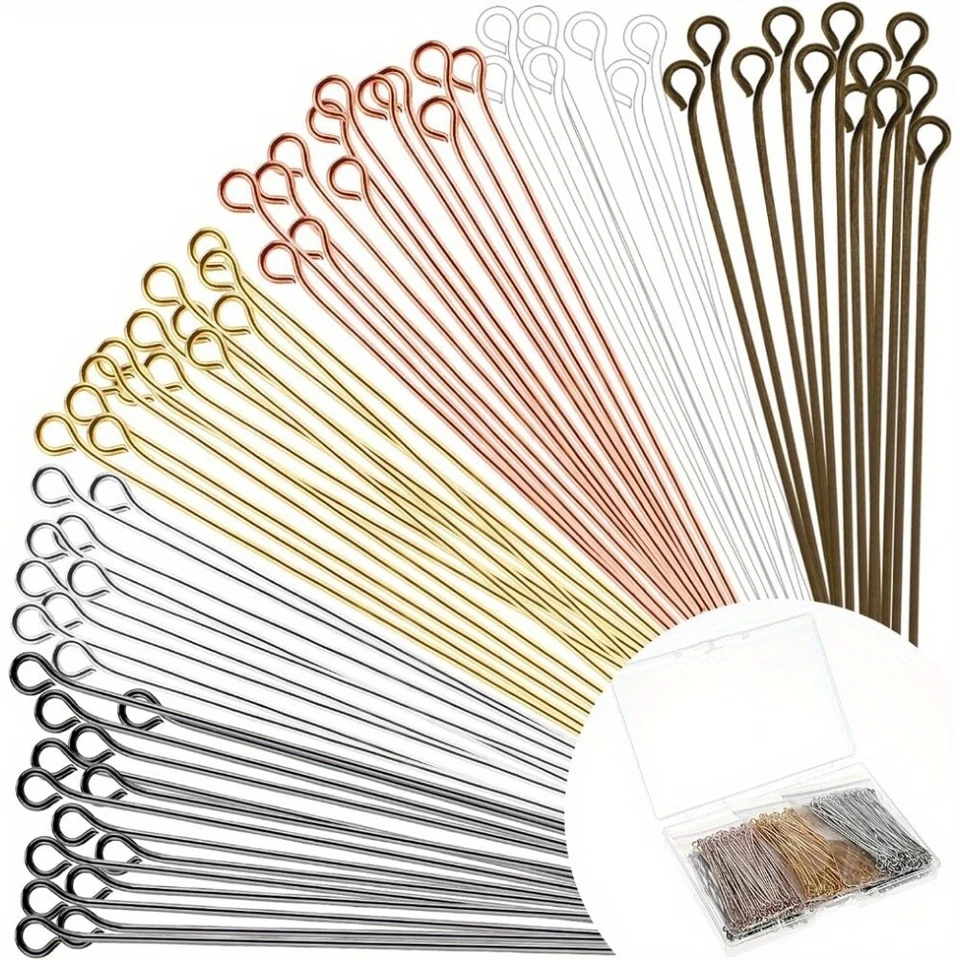 100/300 piezas Alfileres para ojos Alambre Joyería Encontrar para Hágalo Usted Mismo Artesanía Collares Fabricación de pendientes Foto 2 de 4