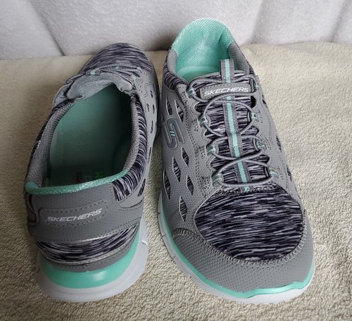 Skechers Womens Dual Lite 22898W Gray Running Shoes Sneakers Size 10 - Picture 10 of 10
