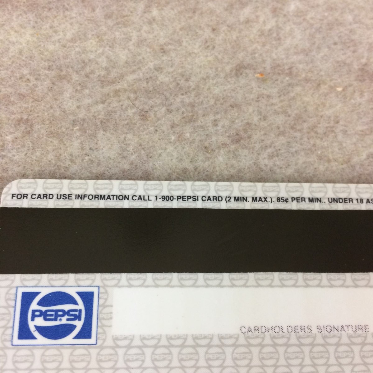 Vintage 1991 Pepsi License To Chill Credit Card Promo Soda Vtg Pop