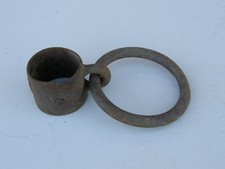 Antique Horse Harness Ring Single Tree Iron Hitching Post Hardware 3 7/8 Wagon