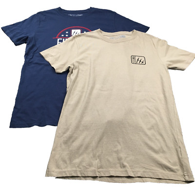 Lot of 2 Fintech Mens T-Shirts Sz M Performance Fishing Bass Short Sleeves