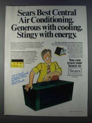1980 Sears Central Air Conditioning Ad - Stingy | eBay