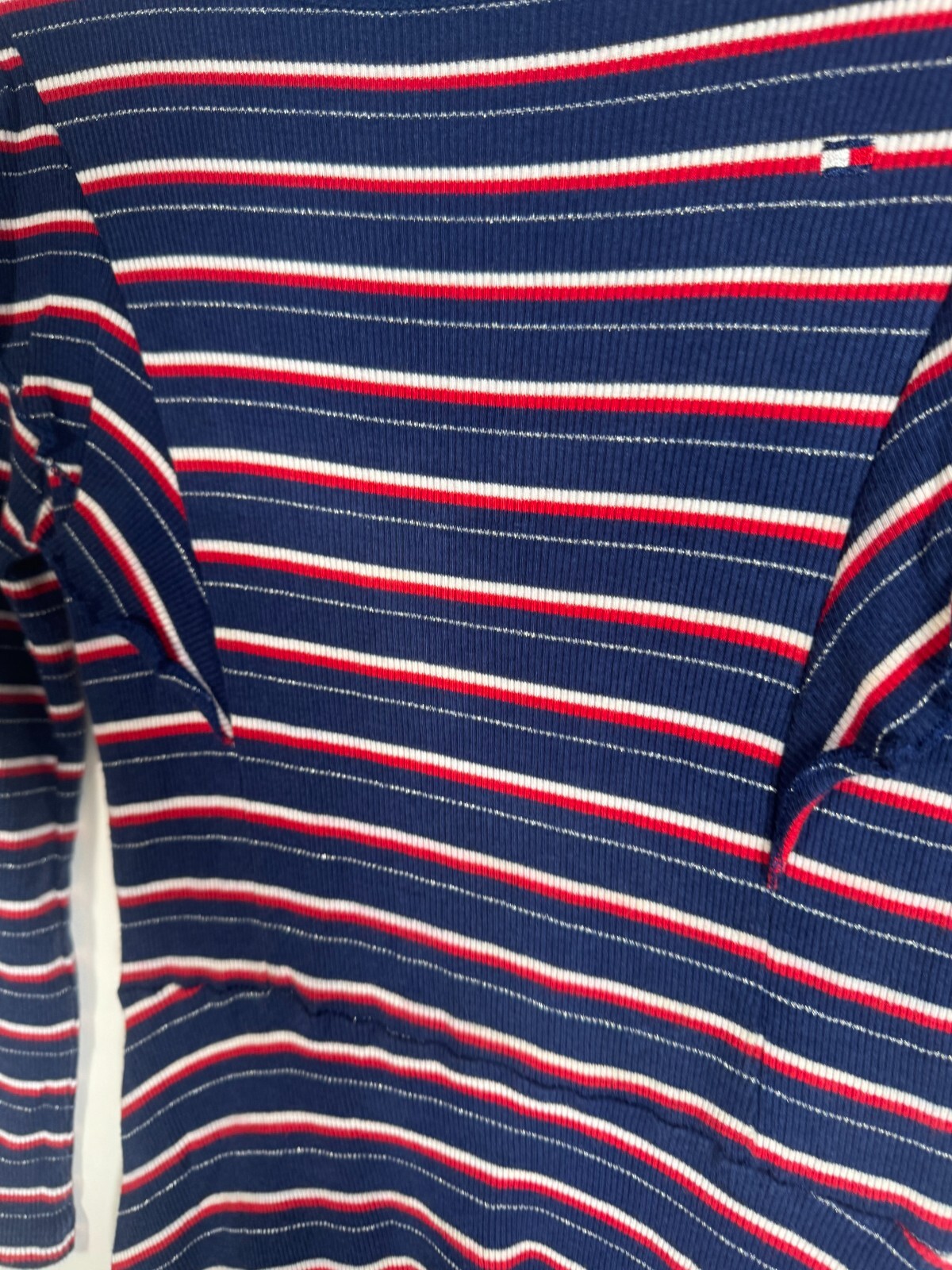 Tommy Hilfiger Women's XL Ribbed Knit Dress Red White Blue Stripes Long Sleeve thumbnail 3