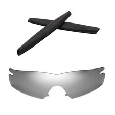 Walleva Polarized Titanium Lenses Black Earsocks For Oakley M Frame Strike
