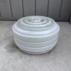 Vtg Art Deco Milk Glass Flush Mount Light Fixture  Shade Globe Only