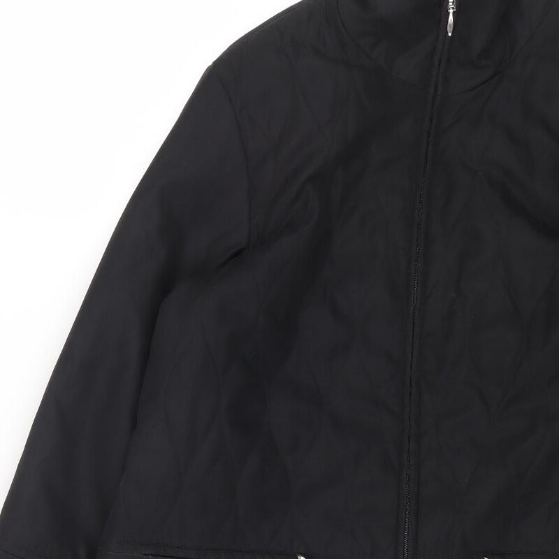 House of Fraser Womens Black Jacket Coat Size 12 Zip eBay
