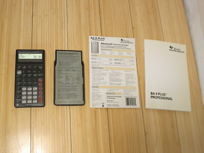 Texas Instruments BAII Plus Professional Scientific Calculator - With Manual