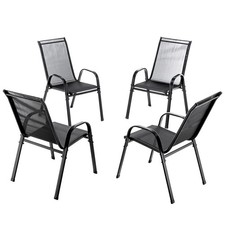 4er Gartenstuhl Set Stühle Gartenstühle Stapelstuhl Balkonstühle Outdoor Garten