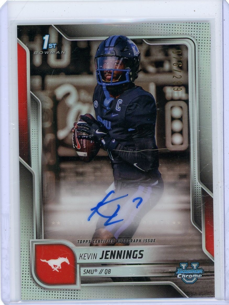 Kevin Jennings 2025 Bowman Chrome U 1st Auto Refractor 076/299