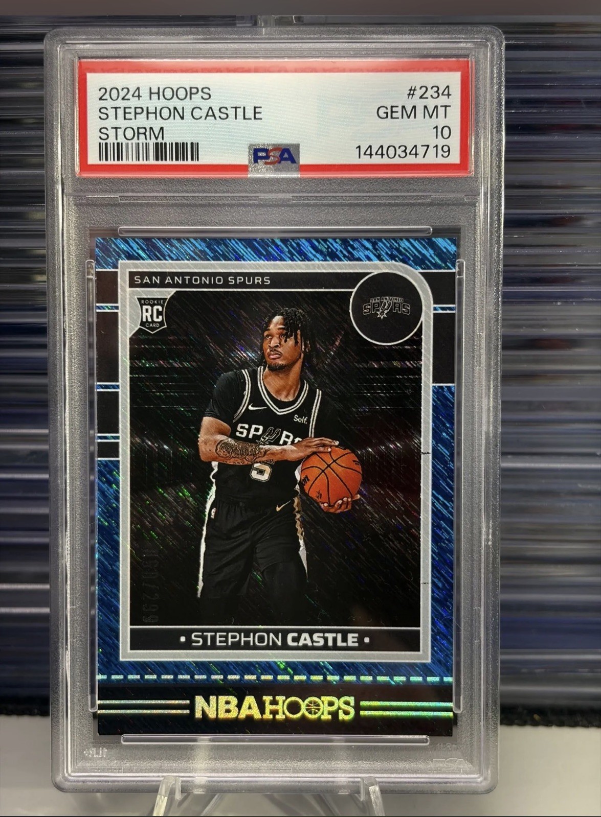 2024-25 Panini Nba Hoops - Rookies Stephon Castle #234 Storm /299 POP 1