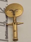 Vtg Signed ALVA Museum Replicas Goldtone Polished FERTILITY GODDESS Pendant — photo 1